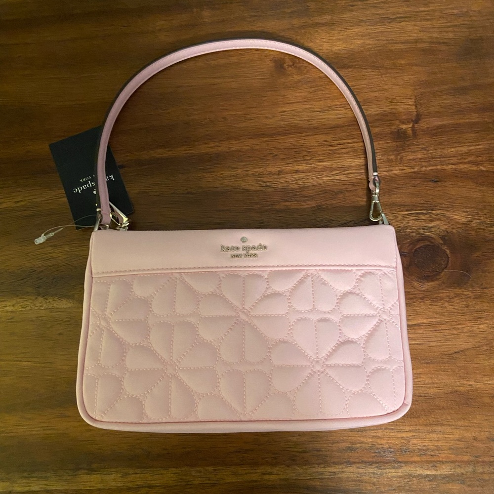 Kate Spade Flower Quilted Shoulder Bag in Pink- NWT